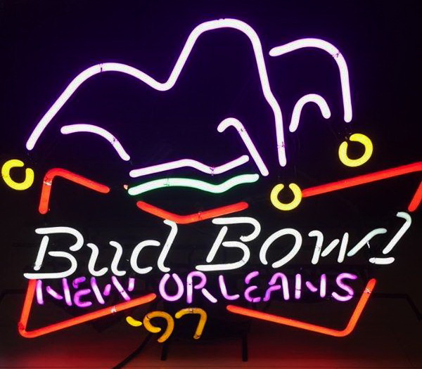 Bud Bowl New Orleans Neon Sign